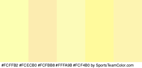 #FCFFB2 #FCECB0 #FCFBB8 #FFFA9B #FCF4B0 Colors