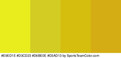 #E9ED1E #D3CD23 #D6BE0E #D3AD13 Colors