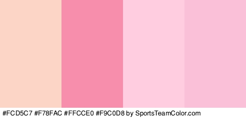 #FCD5C7 #F78FAC #FFCCE0 #F9C0D8 Colors