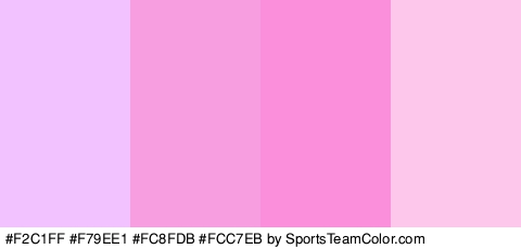 #F2C1FF #F79EE1 #FC8FDB #FCC7EB Colors