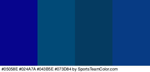 #05058E #024A7A #043B5E #073D84 Colors