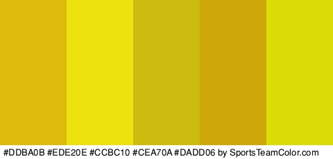 #DDBA0B #EDE20E #CCBC10 #CEA70A #DADD06 Colors