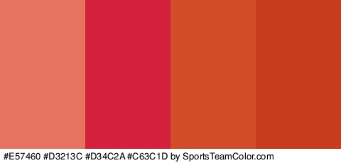 #E57460 #D3213C #D34C2A #C63C1D Colors