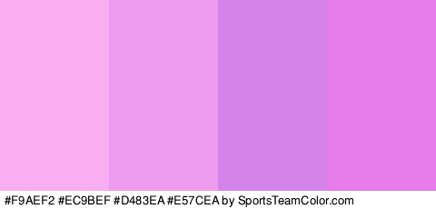 #F9AEF2 #EC9BEF #D483EA #E57CEA Colors