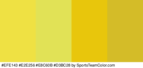 #EFE143 #E2E256 #E8C60B #D3BC28 Colors