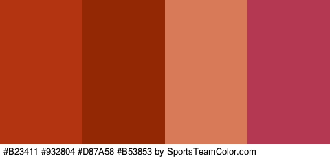 #B23411 #932804 #D87A58 #B53853 Colors