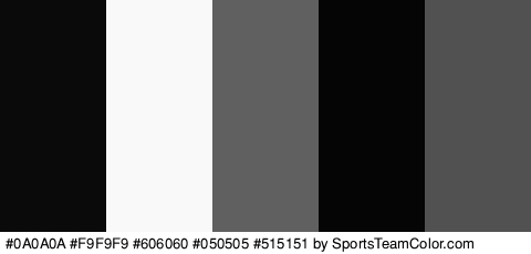 #0A0A0A #F9F9F9 #606060 #050505 #515151 Colors