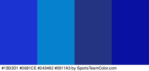 #1B33D1 #0681CE #243482 #0911A3 Colors