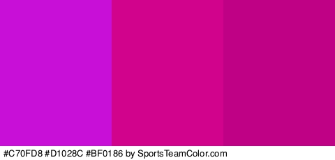 #C70FD8 #D1028C #BF0186 Colors