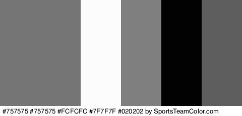 #757575 #757575 #FCFCFC #7F7F7F #020202 #5E5E5E Colors