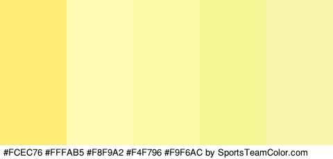 #FCEC76 #FFFAB5 #F8F9A2 #F4F796 #F9F6AC Colors