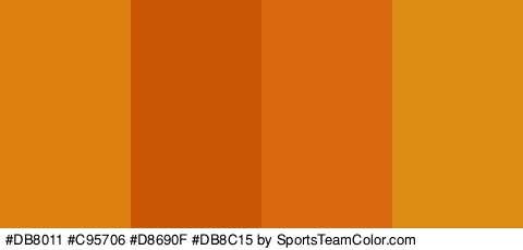 #DB8011 #C95706 #D8690F #DB8C15 Colors