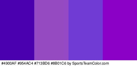 #4900AF #954AC4 #713BD6 #8B01C6 Colors