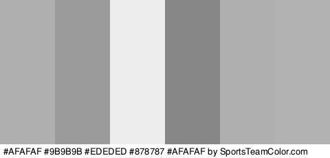 #AFAFAF #9B9B9B #EDEDED #878787 #AFAFAF #B2B2B2 Colors