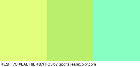 #E2FF7C #BAEF6B #87FFC3 Colors