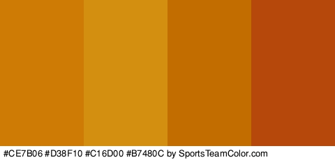 #CE7B06 #D38F10 #C16D00 #B7480C Colors