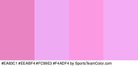 #EA83C1 #EEABF4 #FC99E3 #F4ADF4 Colors