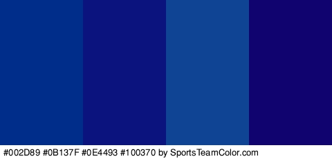 #002D89 #0B137F #0E4493 #100370 Colors