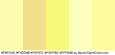 #FBFCAE #F4DD8B #F5F97C #FDFFBC #FFFA9B Colors