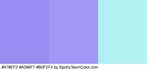 #978EF2 #A396F7 #B0F2F4 Colors