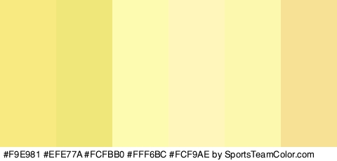 #F9E981 #EFE77A #FCFBB0 #FFF6BC #FCF9AE #F7E194 Colors