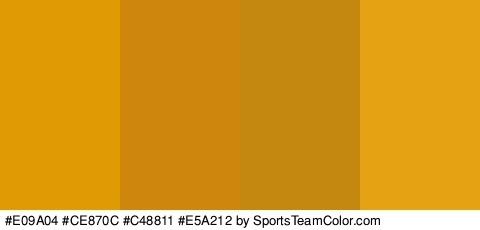 #E09A04 #CE870C #C48811 #E5A212 Colors