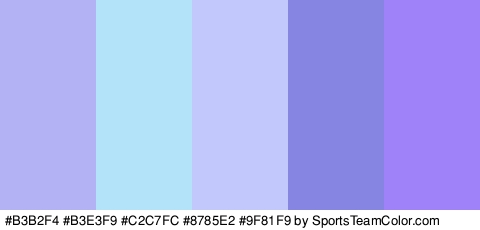 #B3B2F4 #B3E3F9 #C2C7FC #8785E2 #9F81F9 Colors