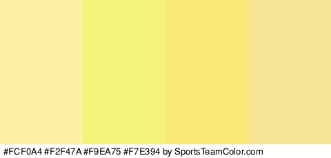 #FCF0A4 #F2F47A #F9EA75 #F7E394 Colors