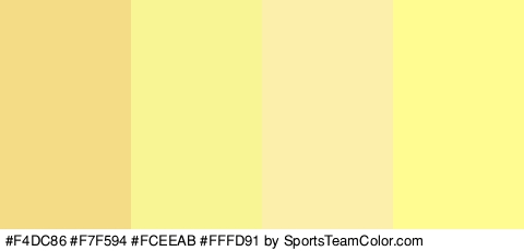 #F4DC86 #F7F594 #FCEEAB #FFFD91 Colors