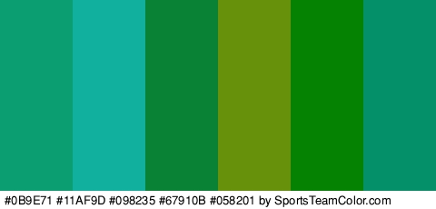 #0B9E71 #11AF9D #098235 #67910B #058201 #049169 Colors