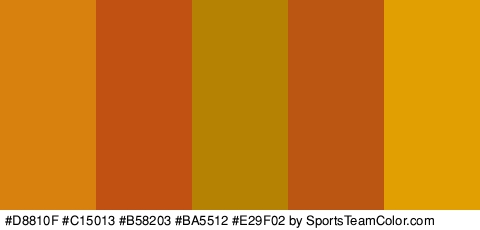 #D8810F #C15013 #B58203 #BA5512 #E29F02 Colors