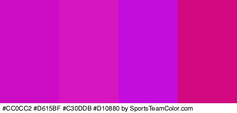 #CC0CC2 #D615BF #C30DDB #D10880 Colors