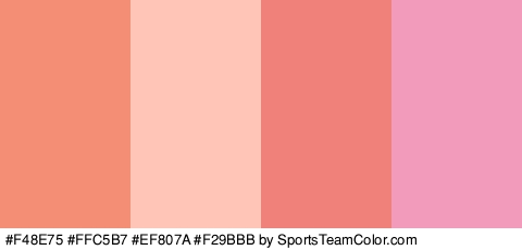 #F48E75 #FFC5B7 #EF807A #F29BBB Colors