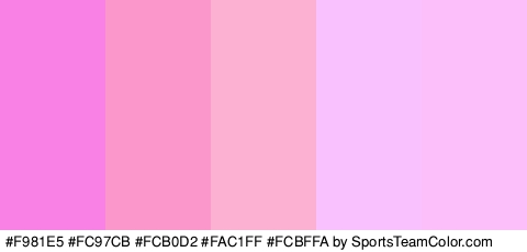 #F981E5 #FC97CB #FCB0D2 #FAC1FF #FCBFFA Colors