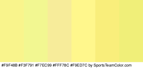 #F9F48B #F3F791 #F7EC99 #FFF78C #F9ED7C #EFEF7A Colors