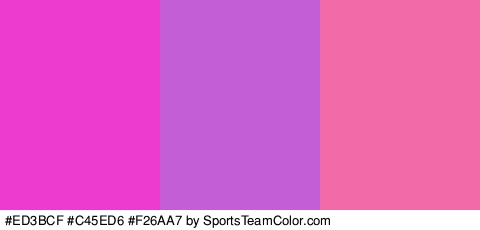 #ED3BCF #C45ED6 #F26AA7 Colors