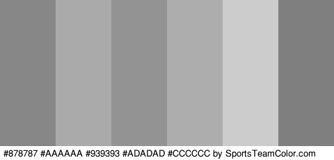 #878787 #AAAAAA #939393 #ADADAD #CCCCCC #7F7F7F Colors