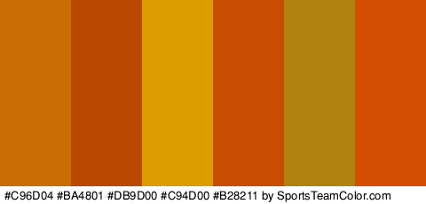 #C96D04 #BA4801 #DB9D00 #C94D00 #B28211 #D34E02 Colors