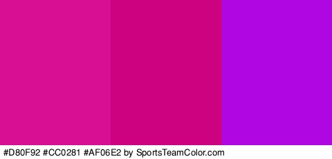 #D80F92 #CC0281 #AF06E2 Colors