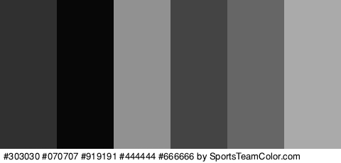 #303030 #070707 #919191 #444444 #666666 #AAAAAA Colors