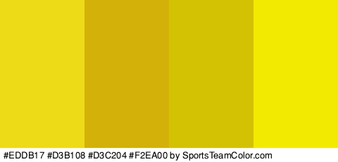 #EDDB17 #D3B108 #D3C204 #F2EA00 Colors