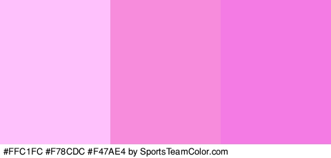 #FFC1FC #F78CDC #F47AE4 Colors