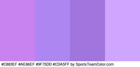 #C883EF #AE86EF #9F75DD #CDA5FF Colors