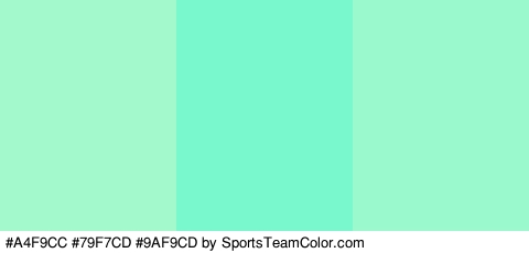 #A4F9CC #79F7CD #9AF9CD Colors