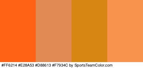 #FF6214 #E28A53 #D88613 #F7934C Colors