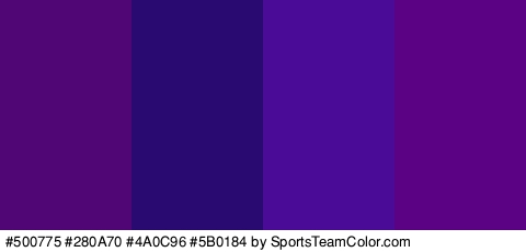 #500775 #280A70 #4A0C96 #5B0184 Colors