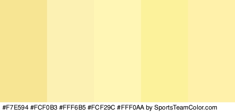 #F7E594 #FCF0B3 #FFF6B5 #FCF29C #FFF0AA Colors