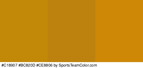 #C18907 #BC820D #CE8806 Colors