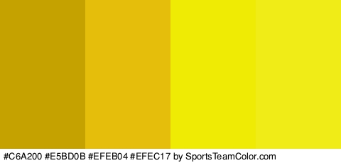 #C6A200 #E5BD0B #EFEB04 #EFEC17 Colors