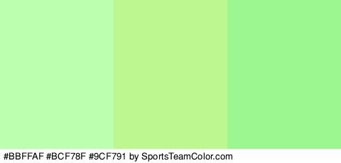 #BBFFAF #BCF78F #9CF791 Colors